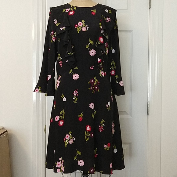 Kate Spade In Bloom Ruffle Dress NWT
